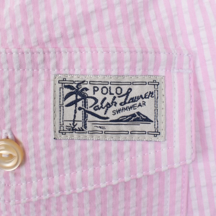 Ralph Lauren Seersucker Swim Shorts Pink | Mainline Menswear